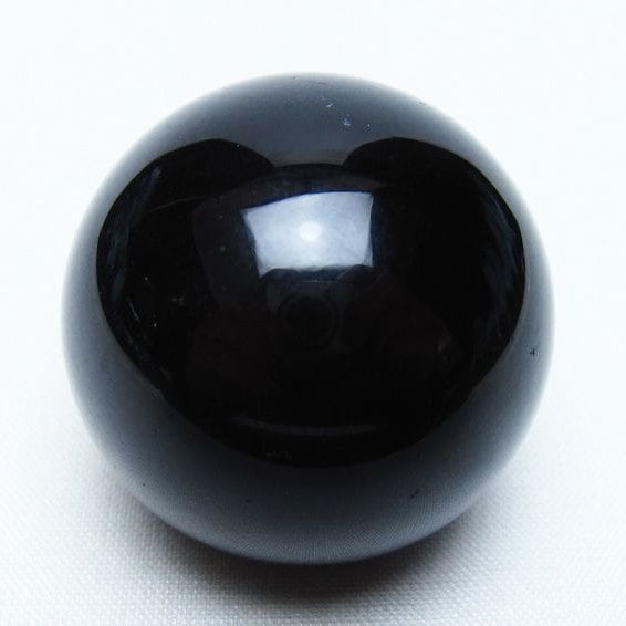 黒水晶 丸玉 36mm モリオン スフィア 置物 一点物 141-8173