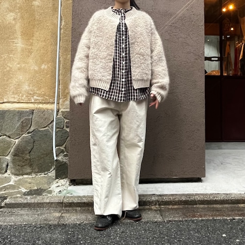 R&D.M.Co-/OLDMAN'S TAILOR オールドマンズテーラー　PILE KNIT CARDIGAN/パイルニットカーディガン #6491 WOOD BEIGE