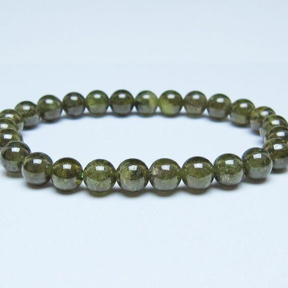 ツァボライト ブレスレット 7mm 一点物 メール便可 111-49800