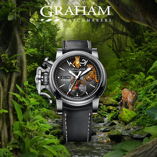 【GRAHAM グラハム】世界限定100本 Chronofighter Vintage Nose Art TIGER クロノファイターヴィンテージ ノーズアート タイガー／国内正規品 腕時計