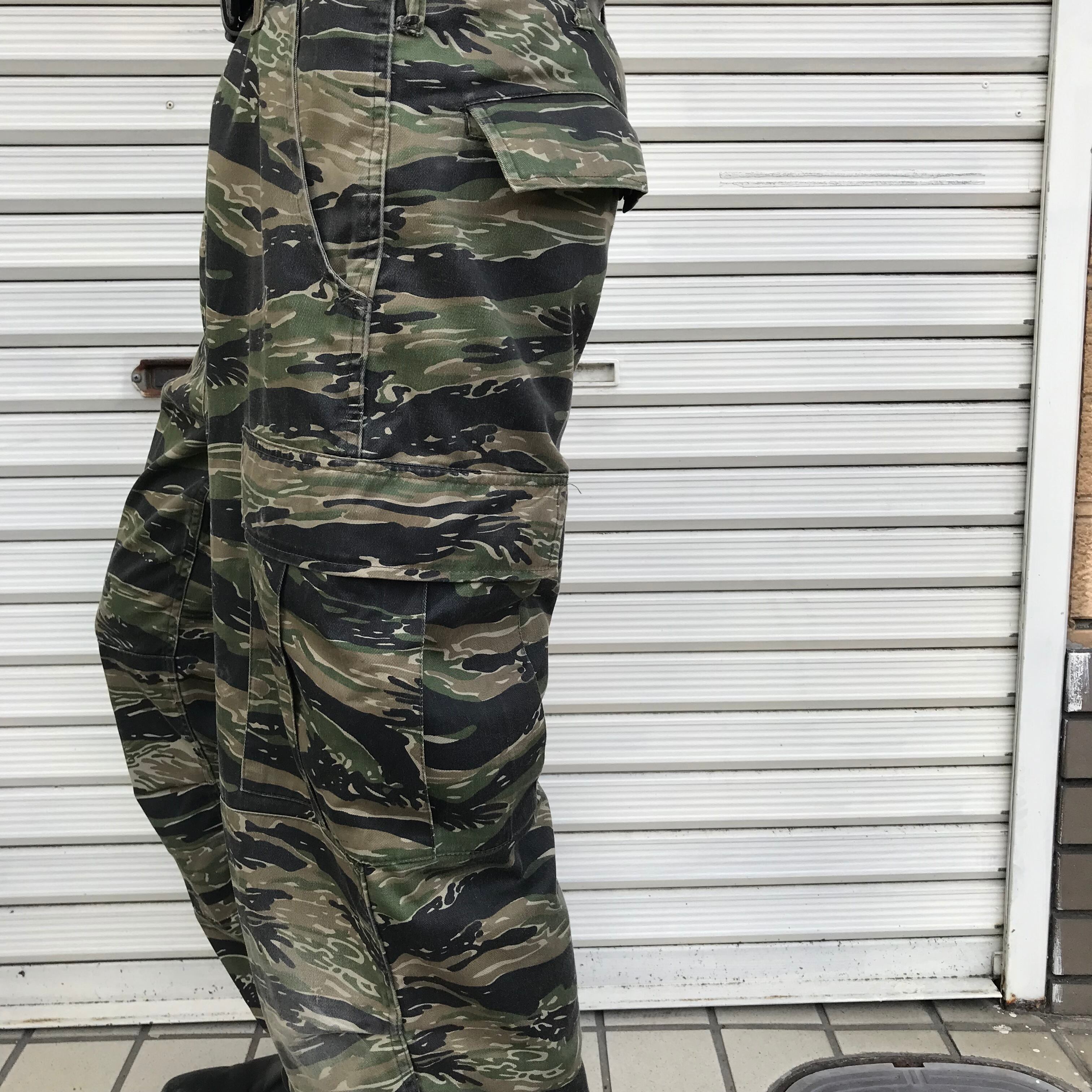 60s 70s オリジナル ビンテージ タイガーストライプ 寝苦しい 軍 60s 70s オリジナル ビンテージ タイガーストライプ 寝苦しい 軍