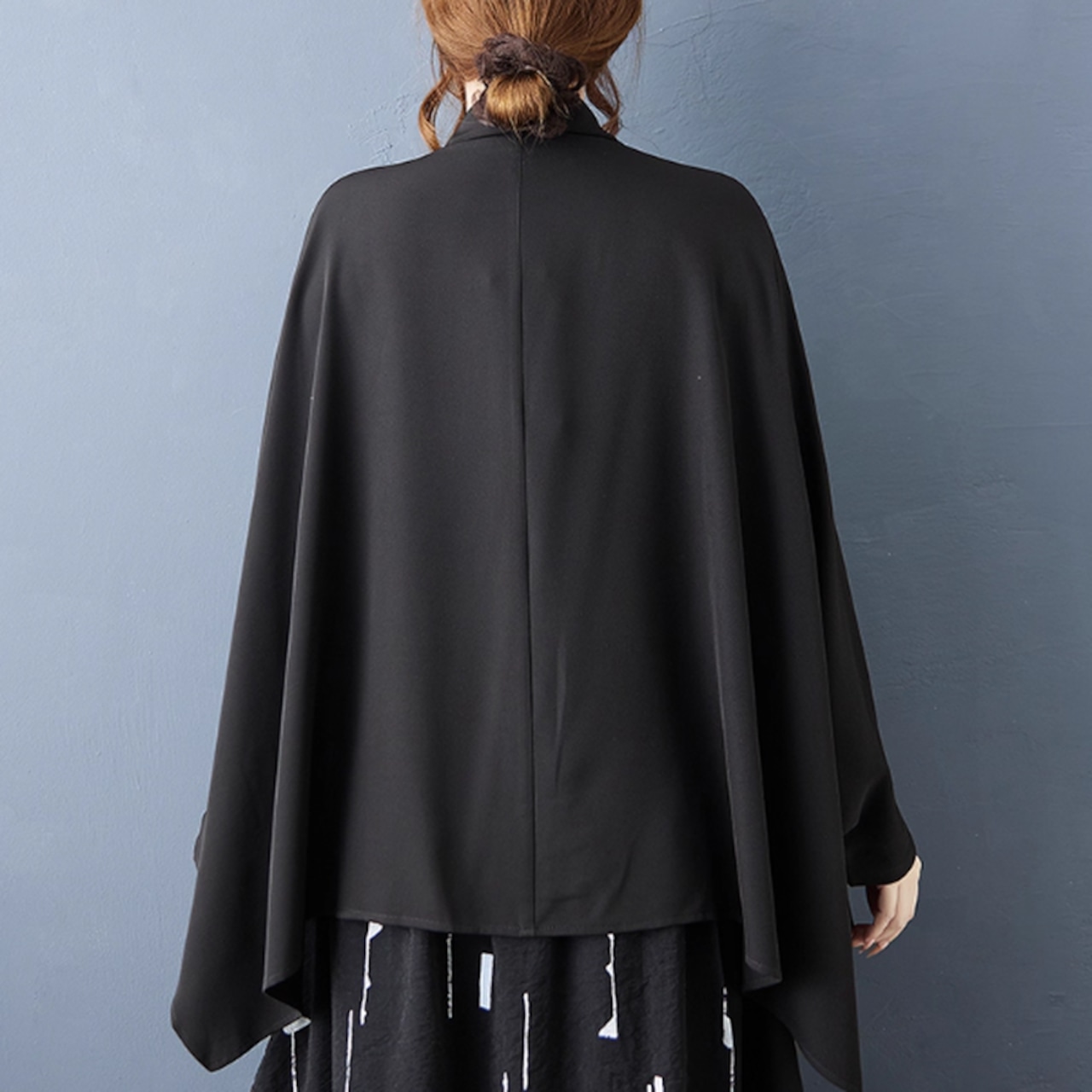 アシンメトリー ドレープ シャツ 00242