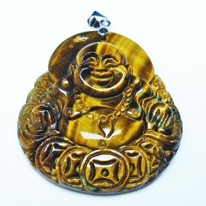 イエロータイガーアイ ペンダント 布袋様 タイガーアイ 一点物 メール便可 [M便 1/20] 112-11490