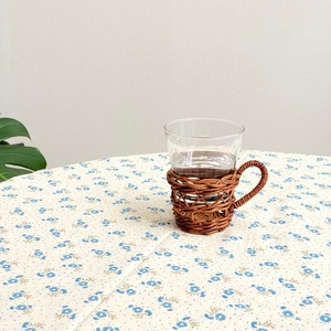 rattan cup holder & drinking glass / ラタン コップホルダー 韓国 北欧