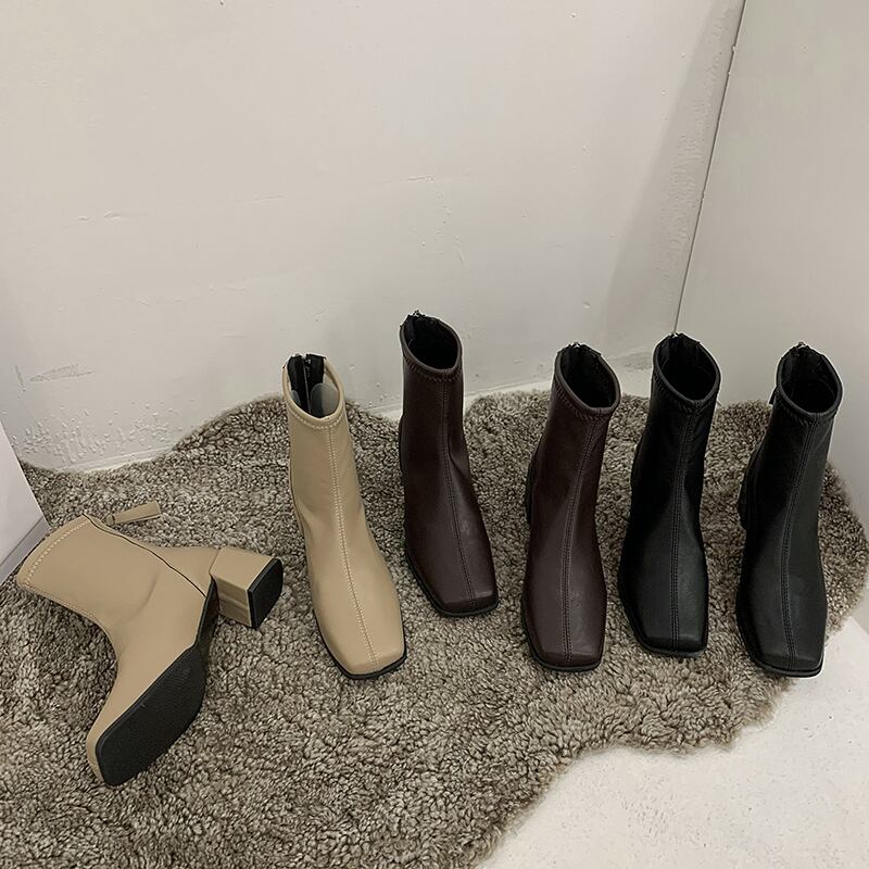 ショートブーツウィンターバックジッパーレッド薄手 靴 シューズ 冬物 フェイクシューズ76785651930