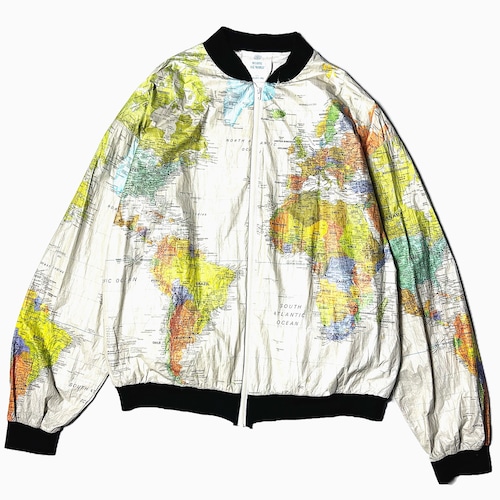Vintage 80〜90's【WEARIN' THE WORLD】"World Map" Paper Jacket