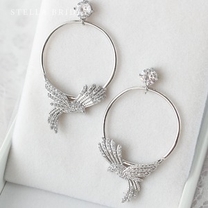 キュービックジルコニア ウェディングピアス＆イヤリング アルエット