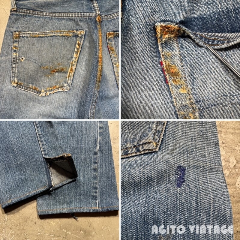 1975年製　USA製　リーバイス501 66前期　ヴィンテージ　サイズW32 70's Levi's リーバイス 501 デニム 66前期 75年 リペアカスタム