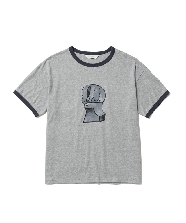 Sasquachfabrix./24SS-CAT-014 “CUBISM POWER” TRIM H/S T-SHIRT(GRAY)