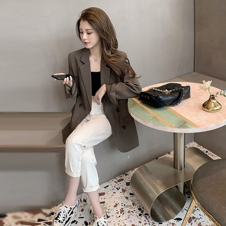 テーラードジャケット レディース 送料無料 アウター スーツ ダブル