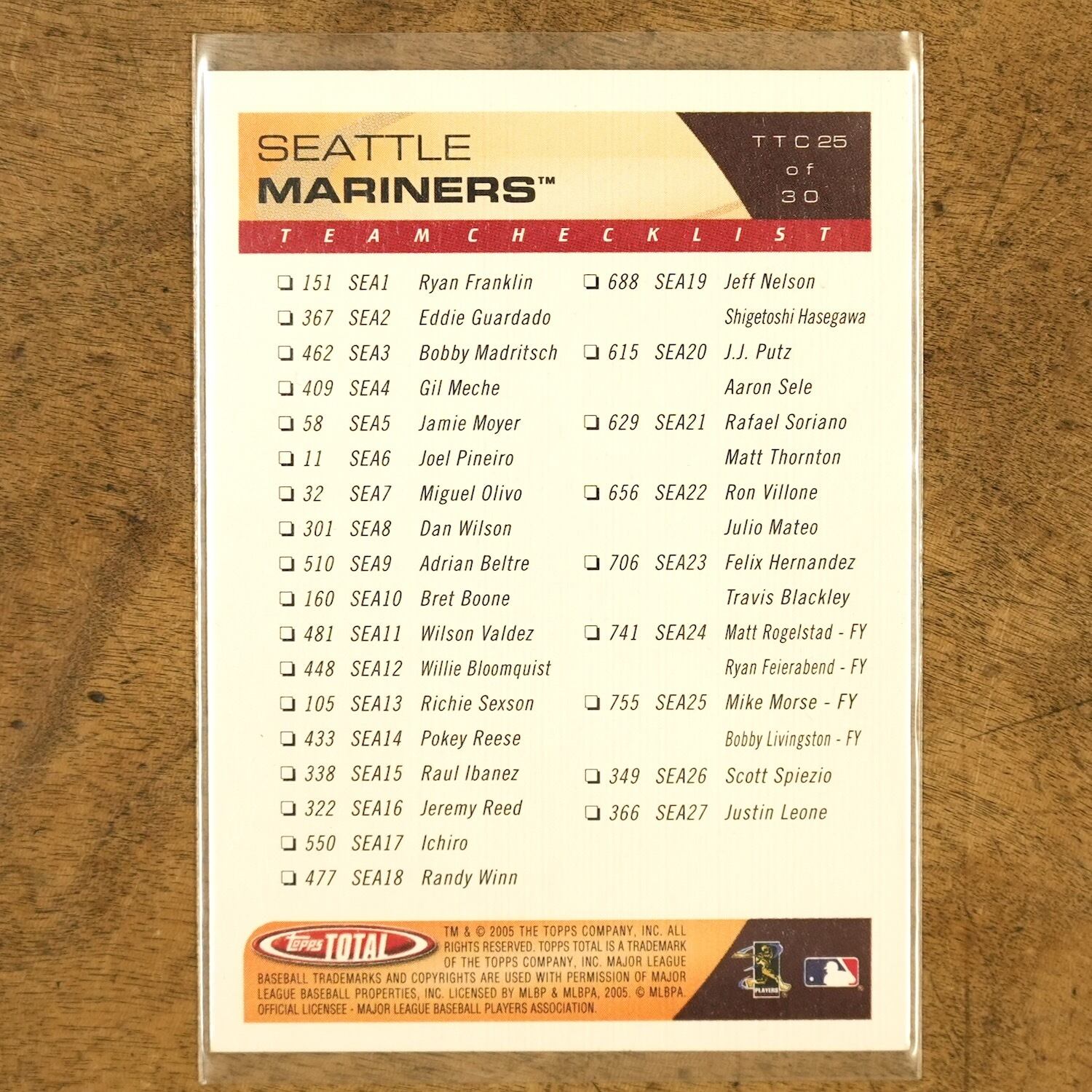 イチロー選手(マリナーズ時代)のジャージカードになります。 topps イチロー ジャージ カード | sportscards jst