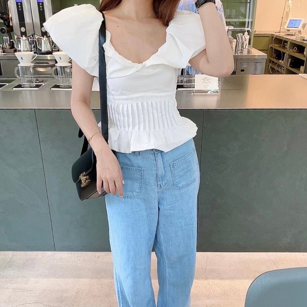 Penelope blouse/ White(7月中旬頃発送予定)