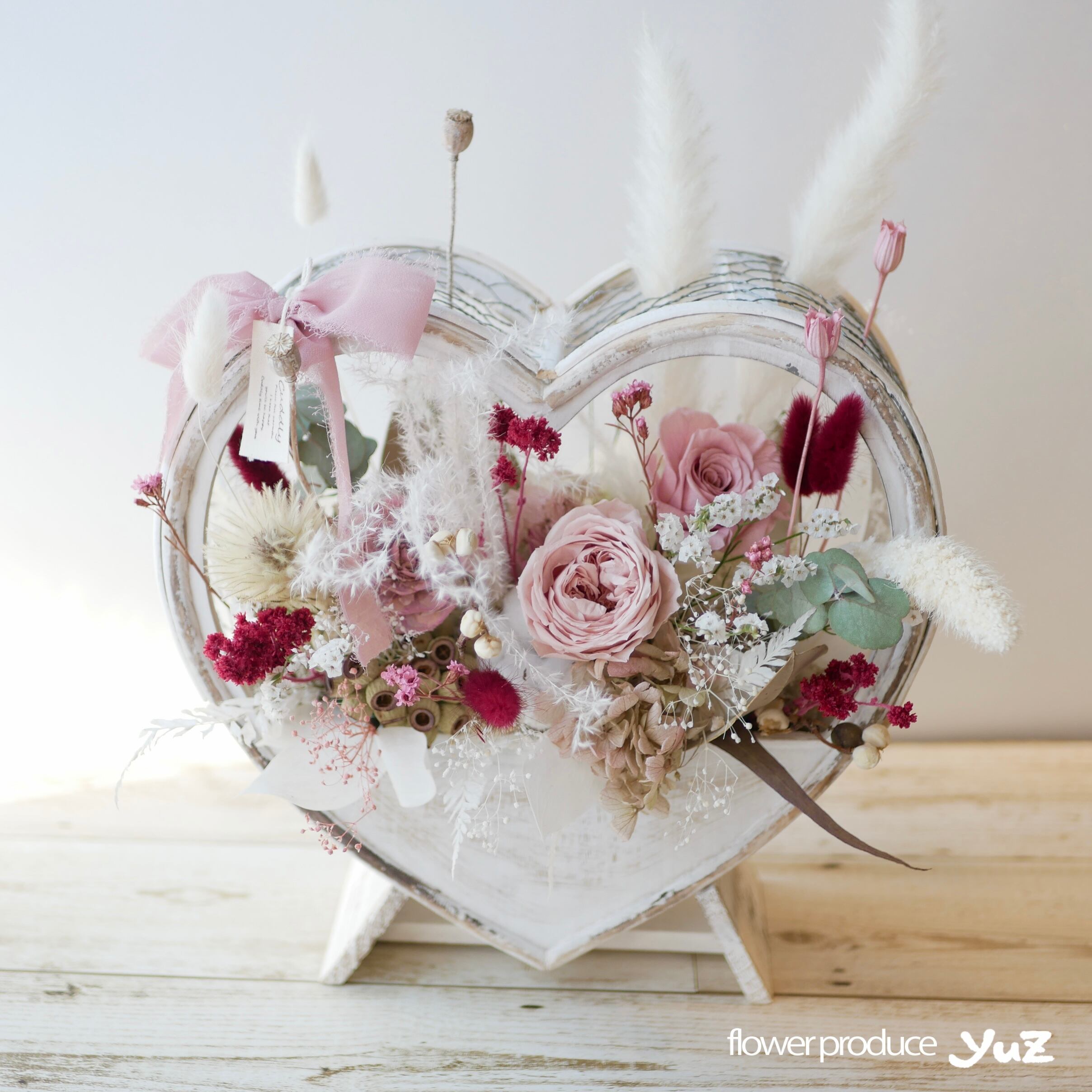 ハートウッドアレンジ♡