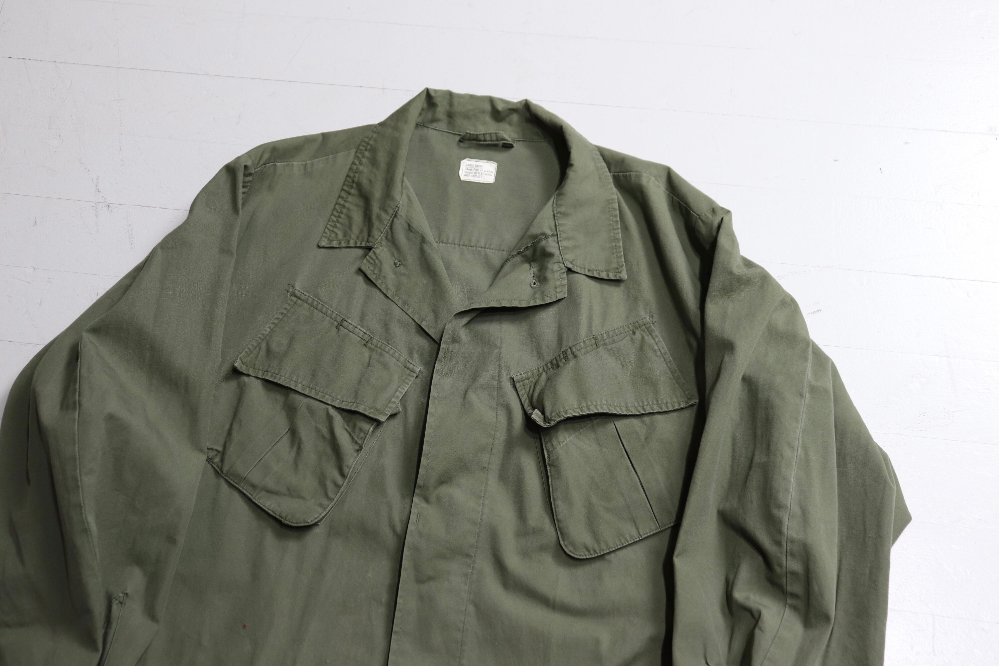 1960s U.S.ARMY ジャングルファティーグジャケット LARGE-SHORT ノンリップ ３rd C743 | ROGER'S  vintage&used clothing - ロジャース - powered by BASE