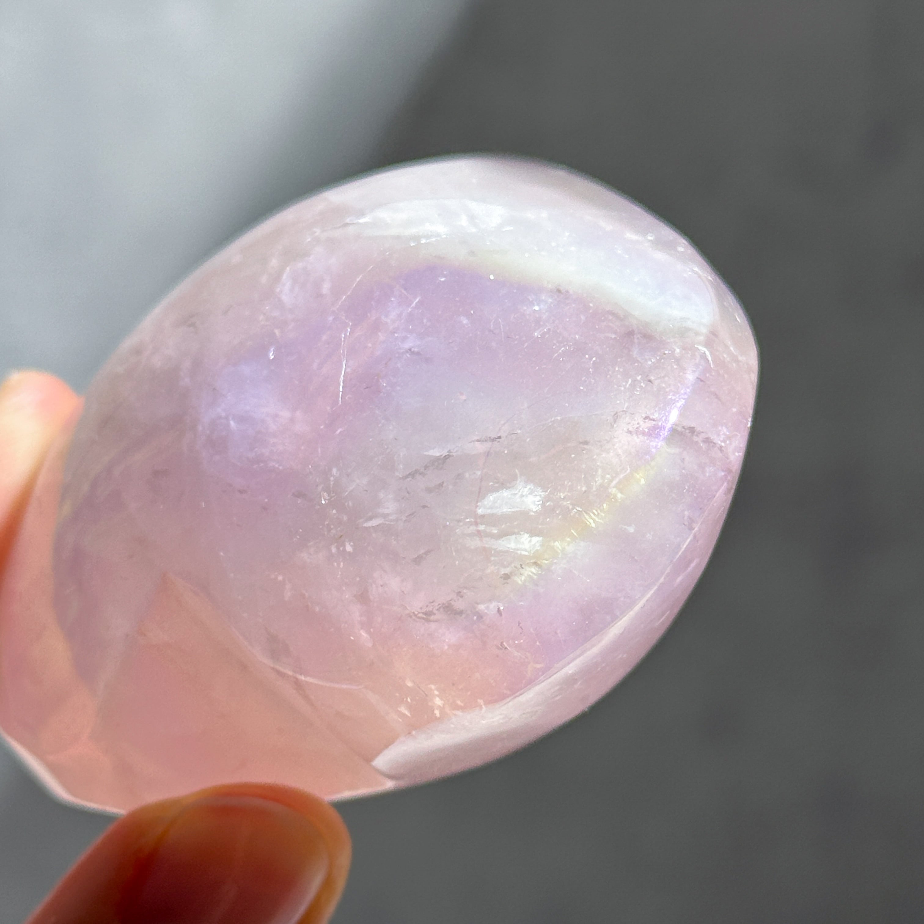 ぷっくり♡Bigエンジェルオーラローズクォーツ ハート13♡ Angel Aura