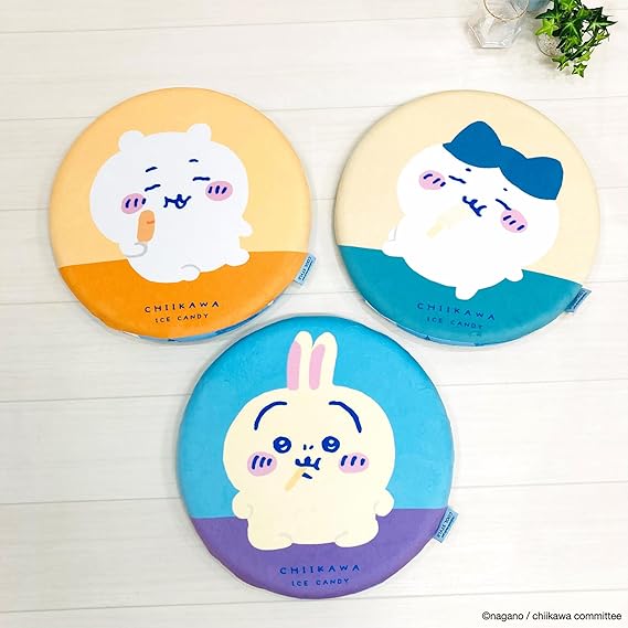 MORIPiLO モリシタ ちいかわ 座布団 椅子 クッション 40x40cm 丸型 冷