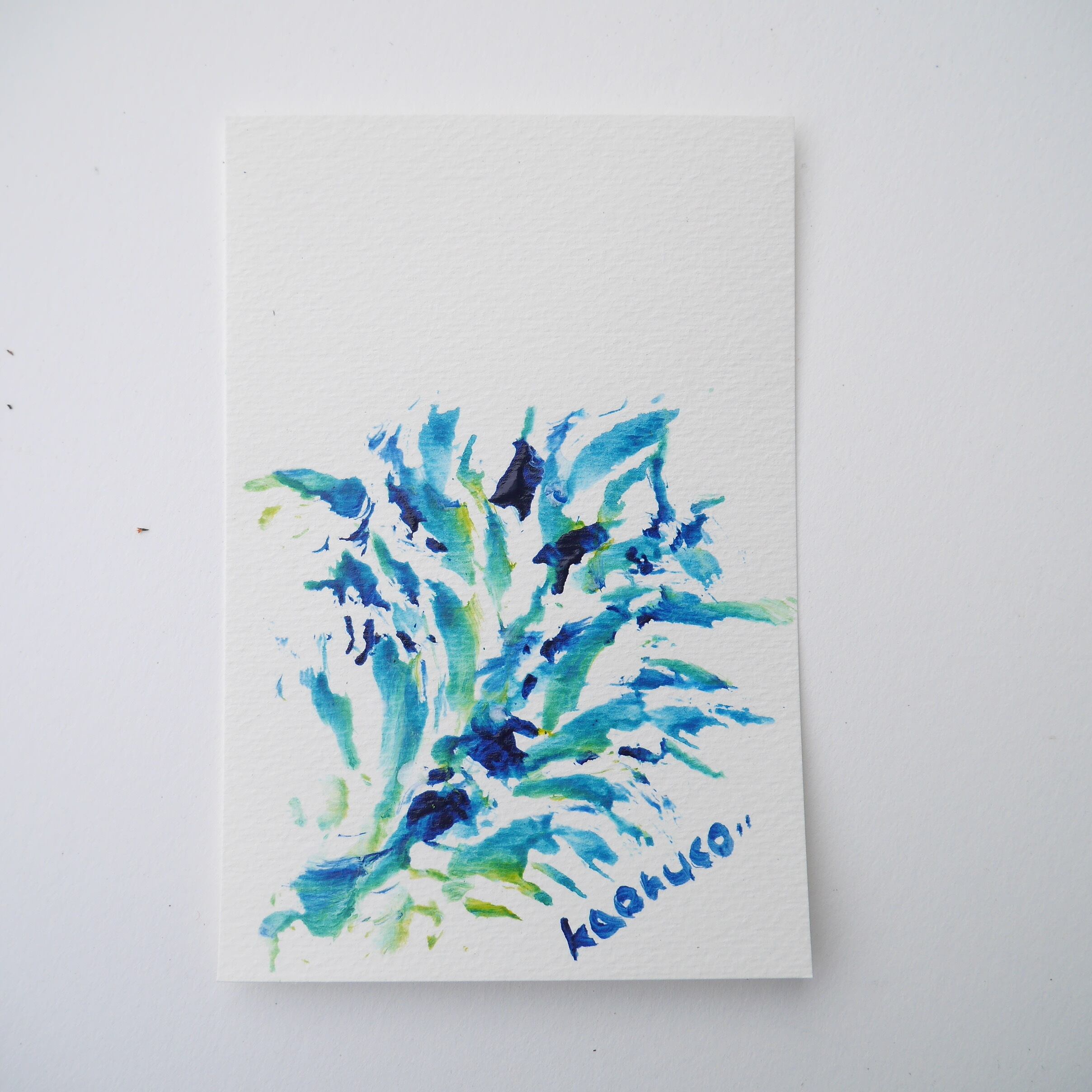 #61 抽象画 原画 はがき e4a3dbd29c5e46a7f9be1624fcdae5