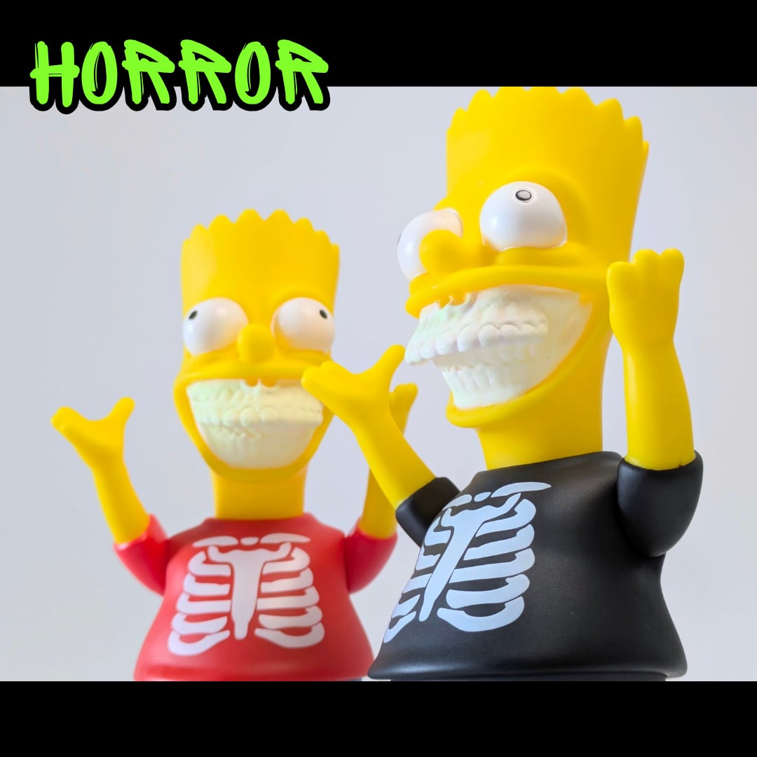 ♧【 The Simpsons（ザ シンプソンズ） 】バート・シンプソン / ソフビフィギュア / HORROR BART / BLACK〚アメリカン雑貨 アメトイ〛