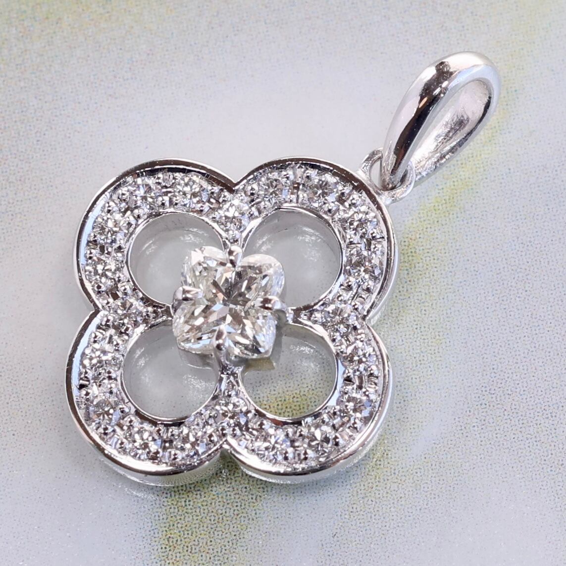 Pt900 リリーカット ダイヤモンド 0.311ct ダイヤモンド 0.17ct  