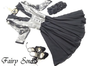 ★送料無料★9号（M)☆上品花柄ワンピ－ス(OPN6519)