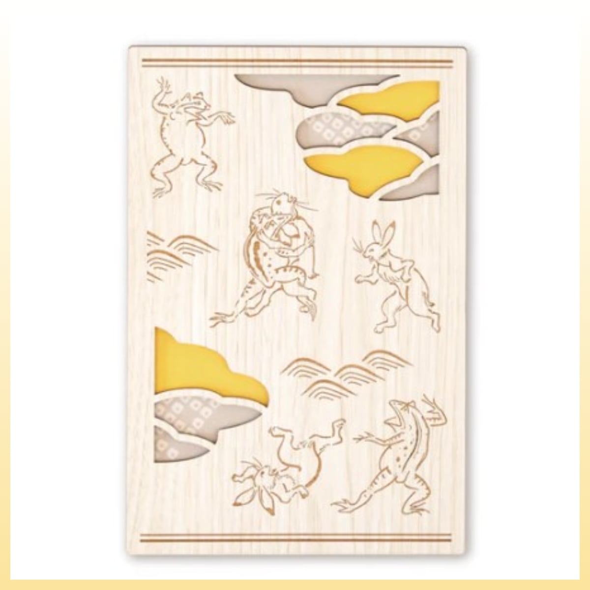 御朱印帳 鳥獣戯画 草相撲