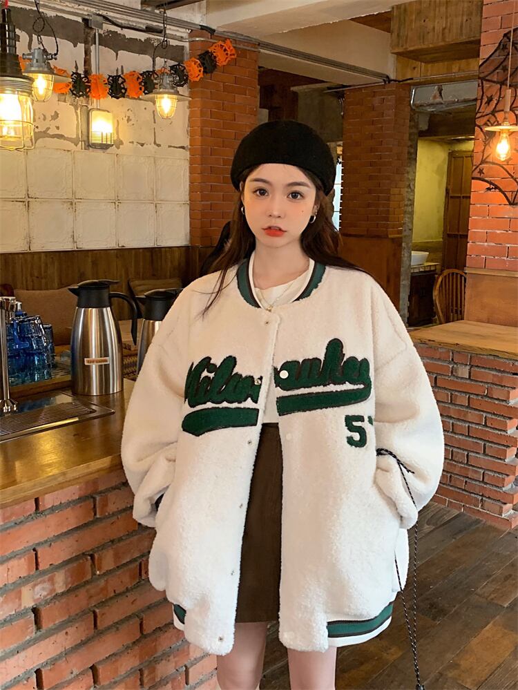 ウールショートジャケット オータムウィンターベルベットスタンダードシャツ ロング コットン レトロ 秋物 冬物 ブラックストロベリース5368498213