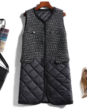 Tweed quilting Vest  21270
