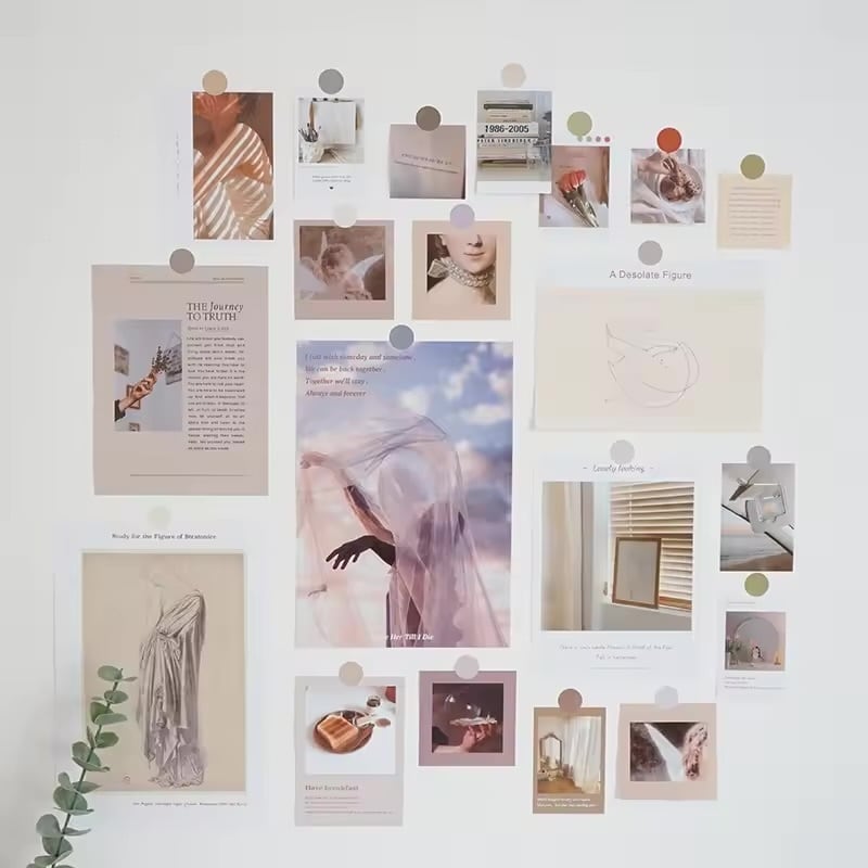 2タイプ 韓国風ポストカード|ウォールステッカー