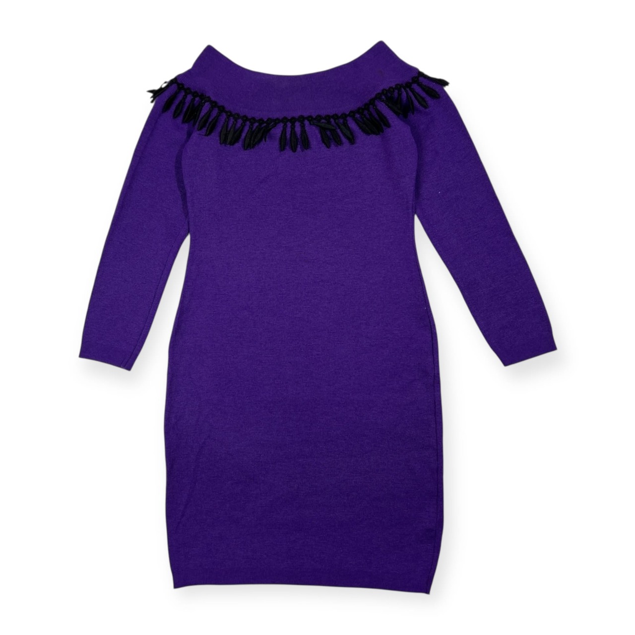 イタリア製 カシミヤ混 BYBLOS ビブロス ニット ワンピース サイズ 40 /パープル/ビンテージ/レディース