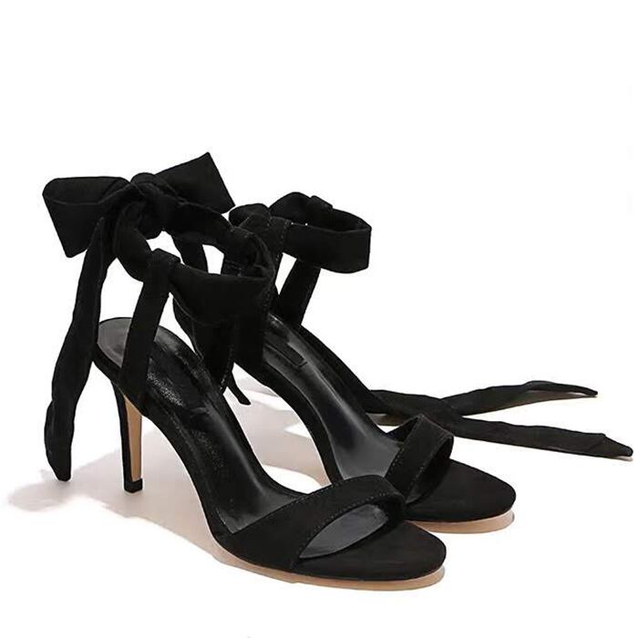 アンクルリボンストラップ スエードサンダル 全2色 | LILIANA