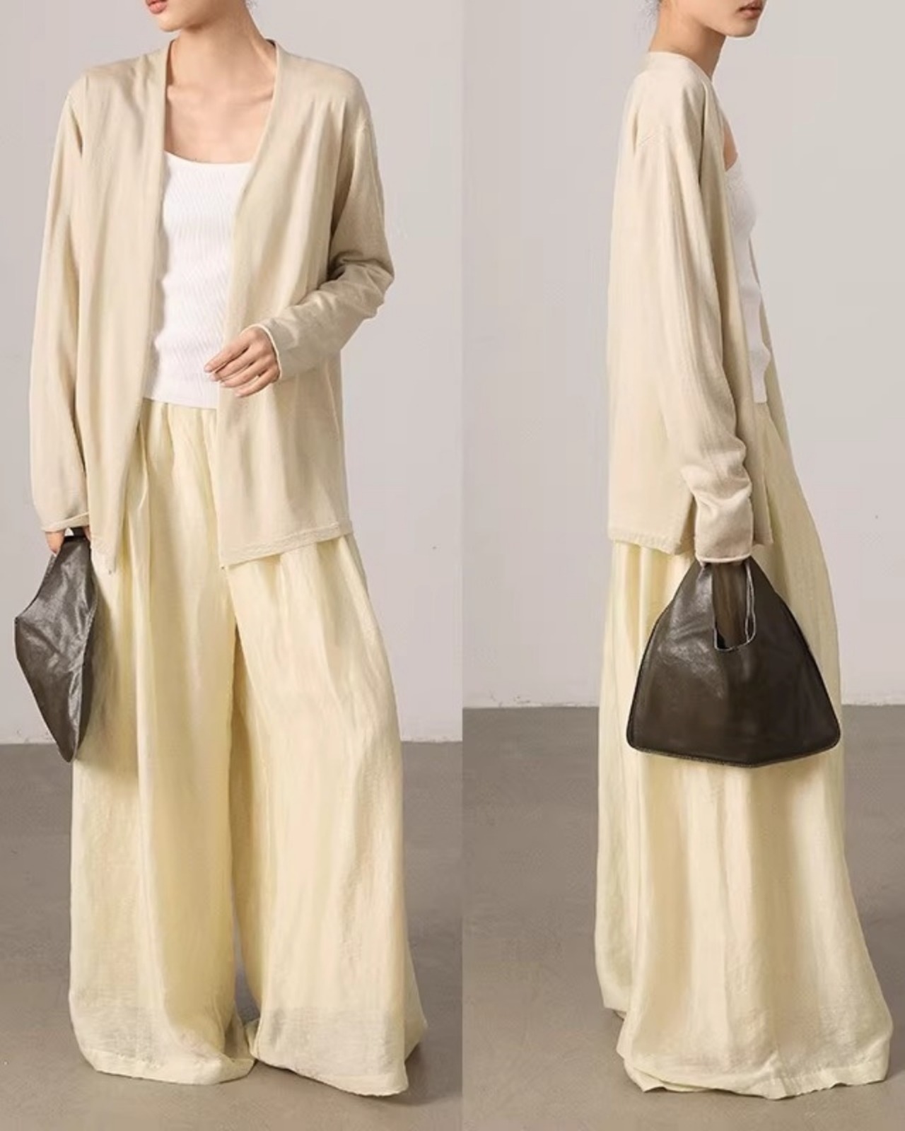 Open front drape Cardigan L0083
