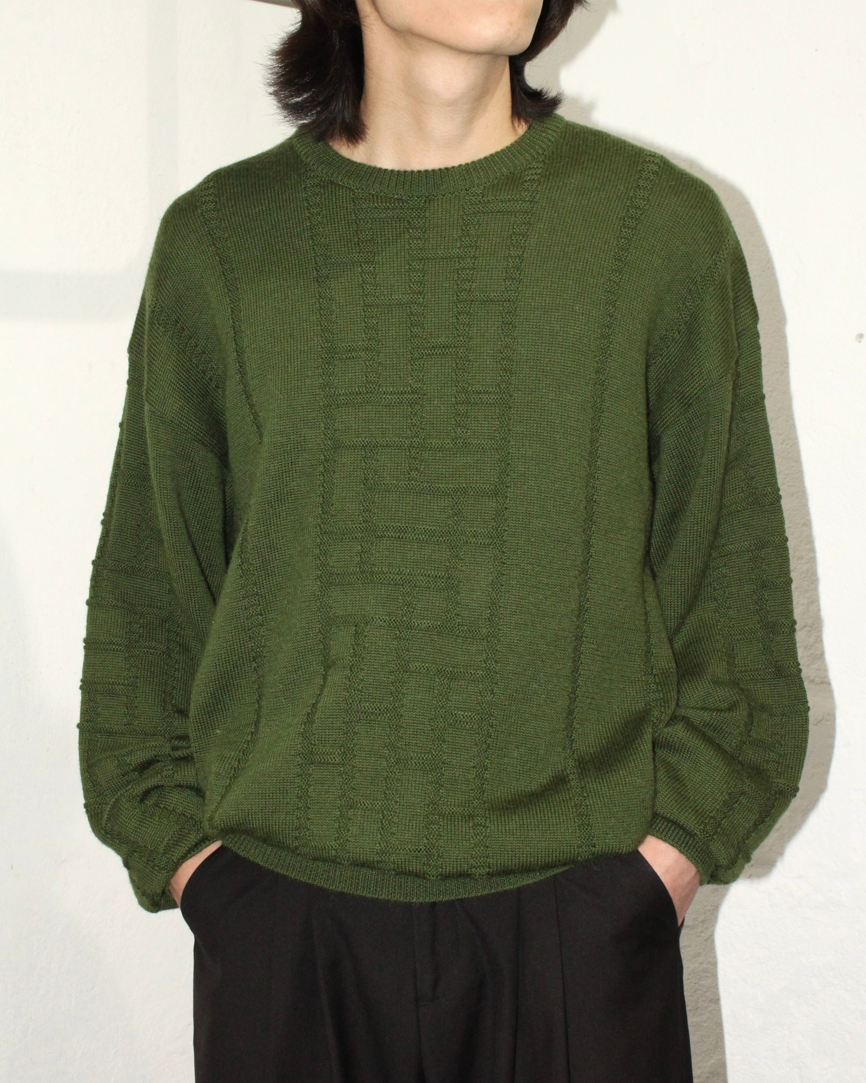 ~90s Christian Dior Jacquard Pattern Wool Knit