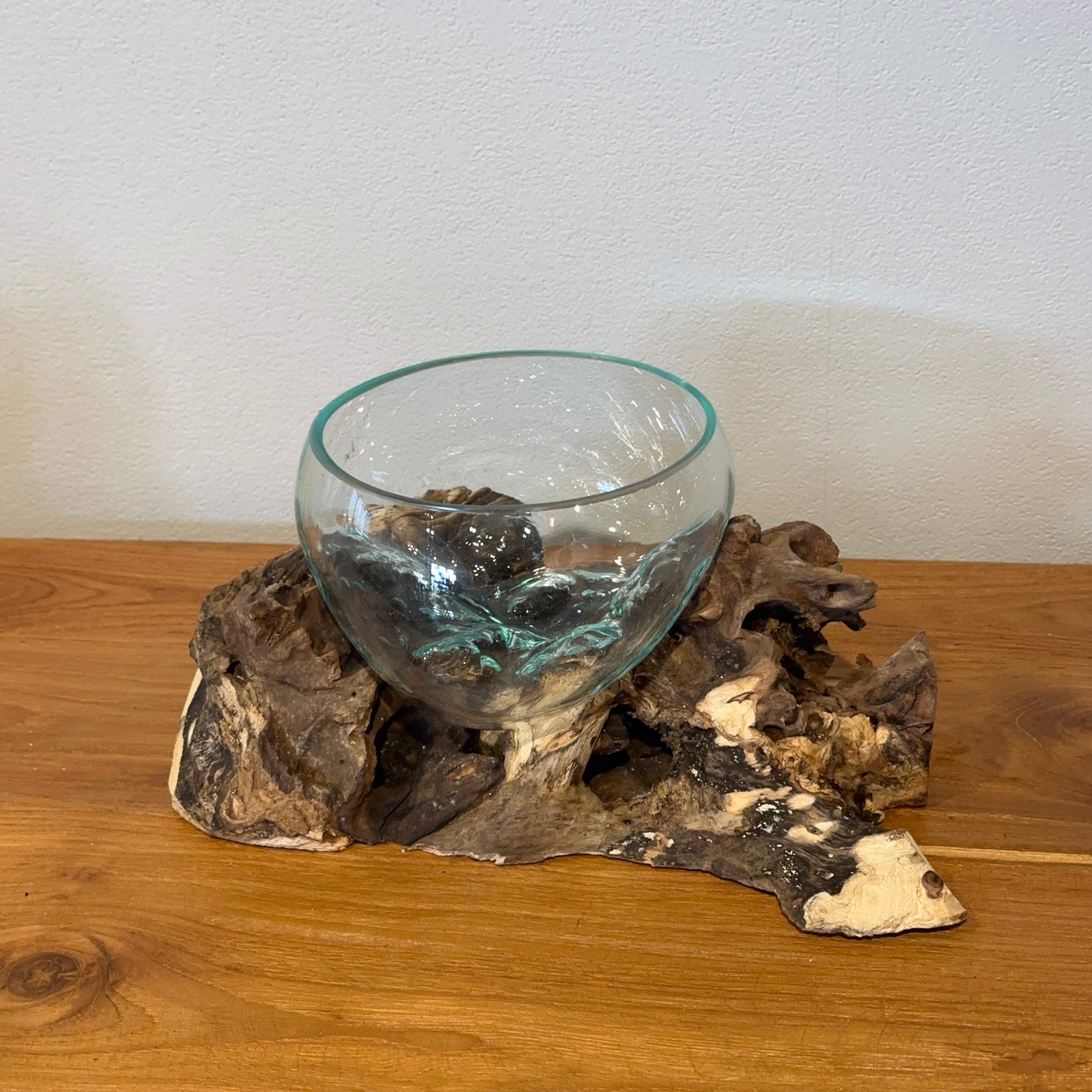 バリ島流木ガラス w16×d14×h20cm 水槽 アクアリウムメダカ水槽812