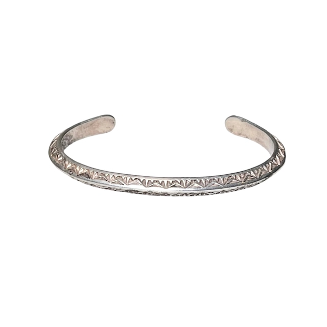 Darell Cadman silver stamped bangle