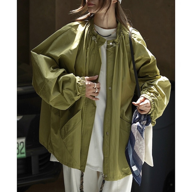gathered cocoon blouson 10868