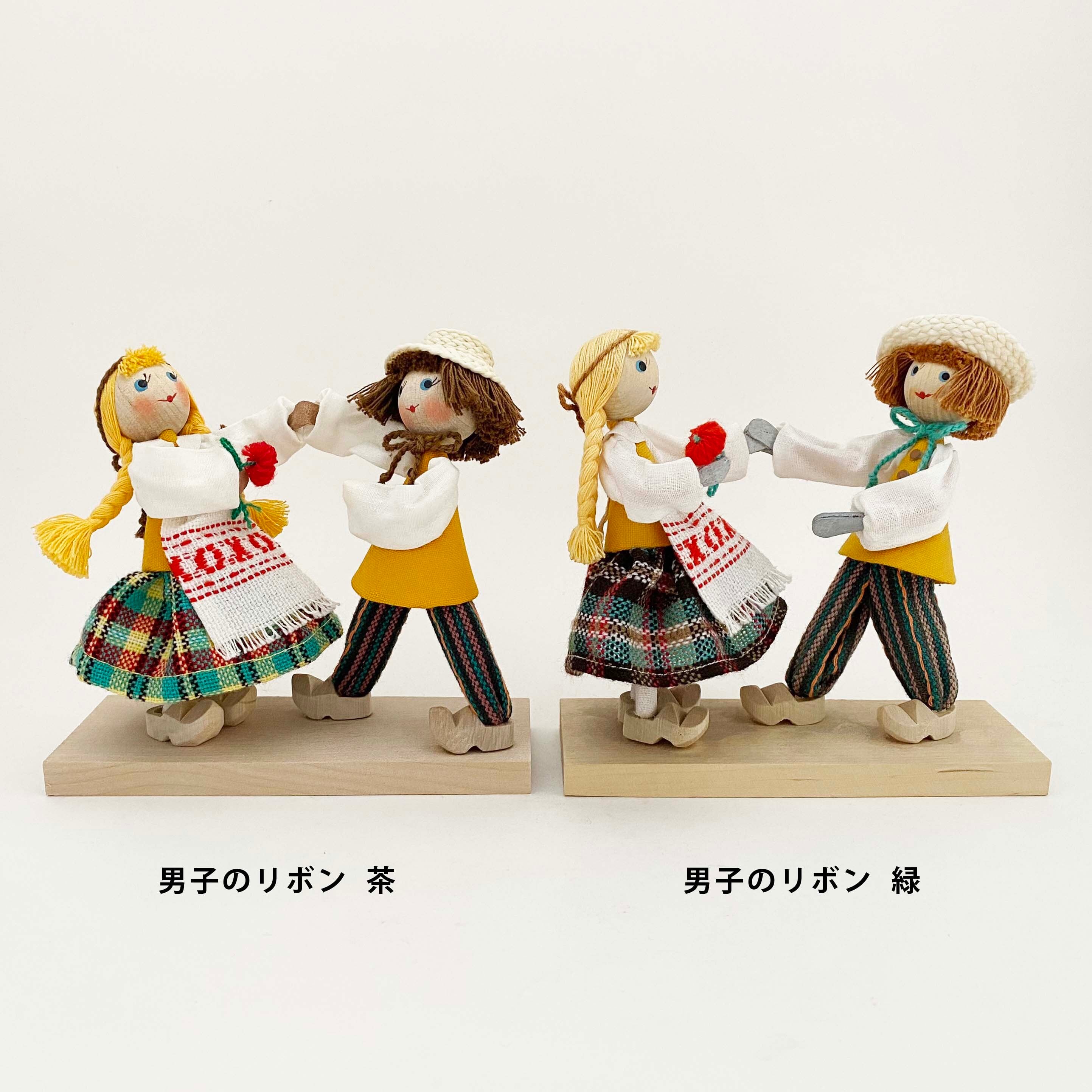 リトアニアの民族人形 ANDO製ヴィンテージ(ペア木ぐつ)