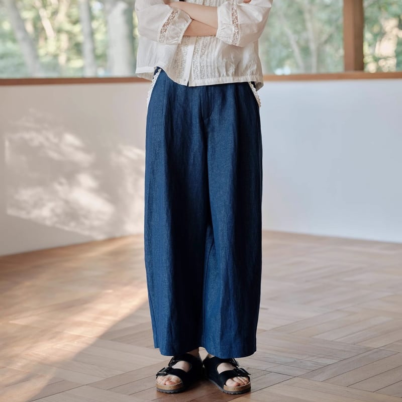 デザインデニムルーズパンツ M1269