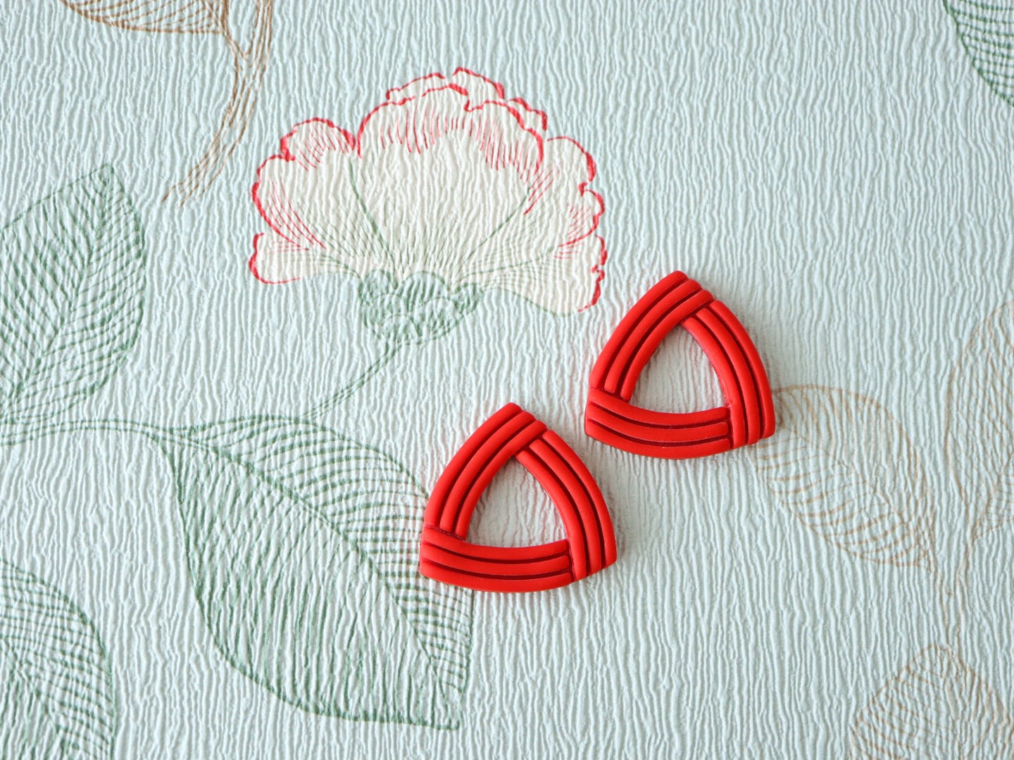赤のピアス イヤリング /57 | IROCHIKA ポリマークレイアクセサリー