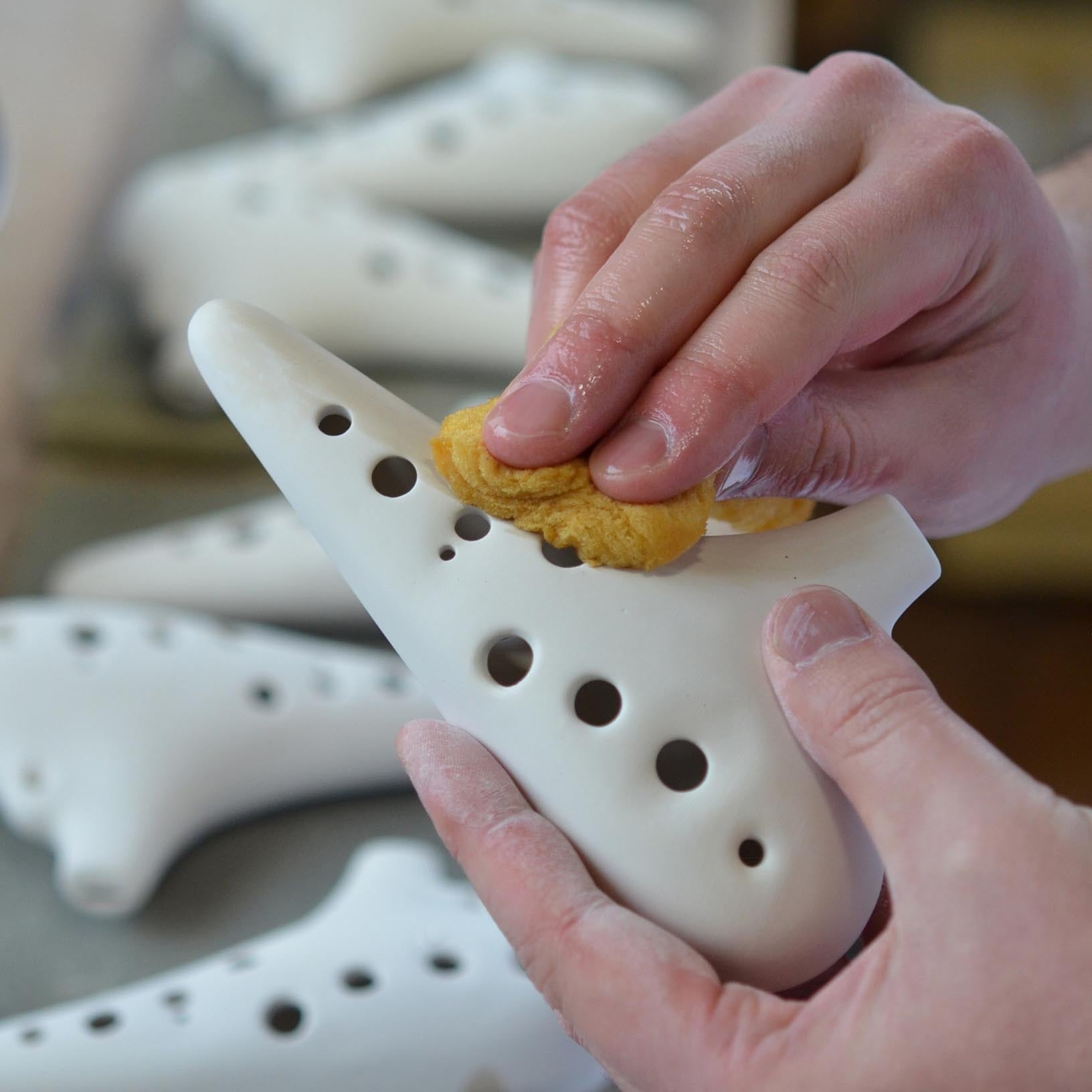 名入れ（特別な贈り物に♡）オカリナ12音階♪（color：Normal-ホワイト