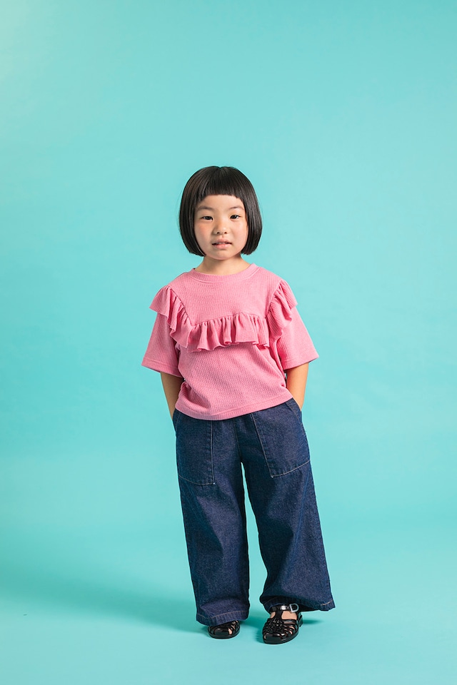 【24SS】mimi poupons(ミミプポン)デニムベイカーパンツ indigo(2y/4y/6y)インディゴ