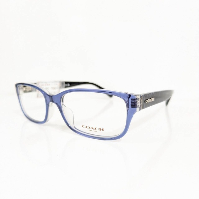 【COACH】スクエアセルフレーム　クリアブルー