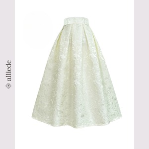 フラワージャカードフレアスカート　A3118