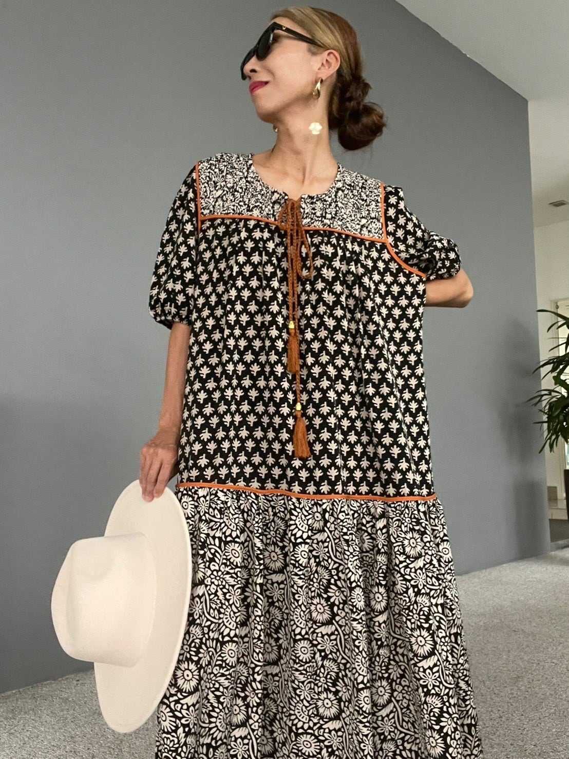 高身長半袖マキシ丈】Grace Botanical Mix Maxi Dress【7月下旬】 | MARIA