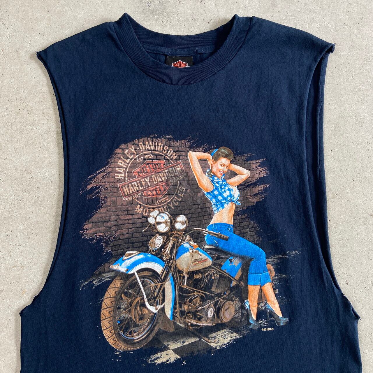 Harley-Davidson 袖なしTシャツ ネイビー