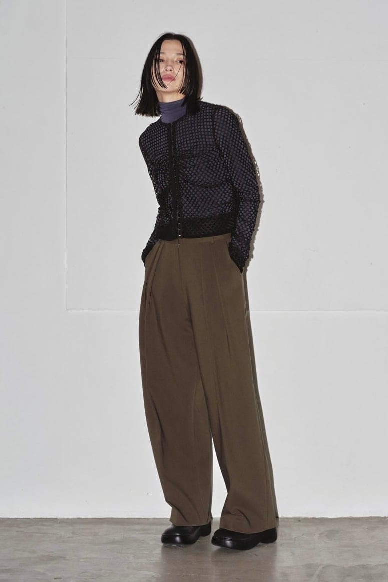 TODAYFUL Bonding Wide Trousers ボンディングワイドトラウザーズ moss 