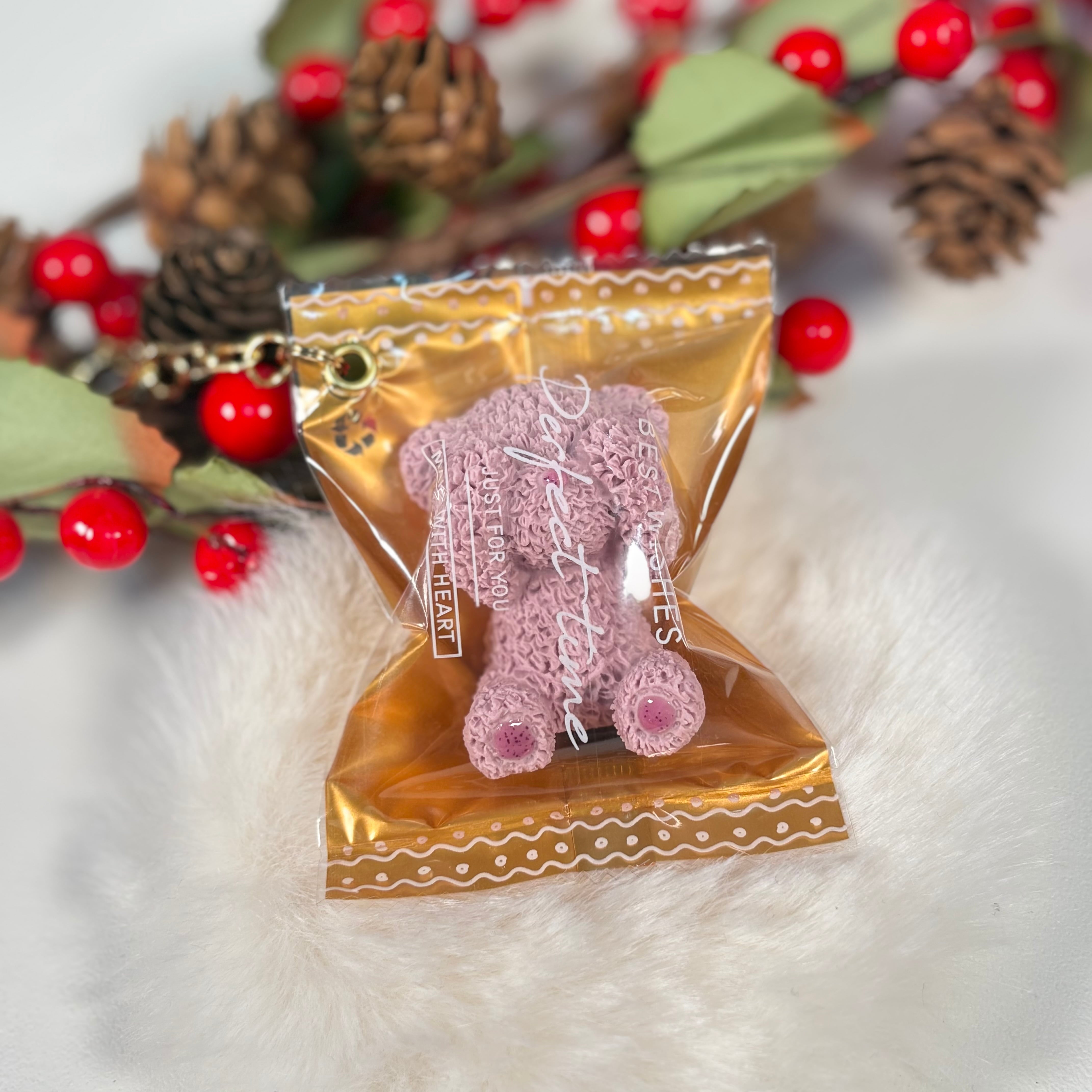 くまさんチョコキーホルダー お目目隠したVer