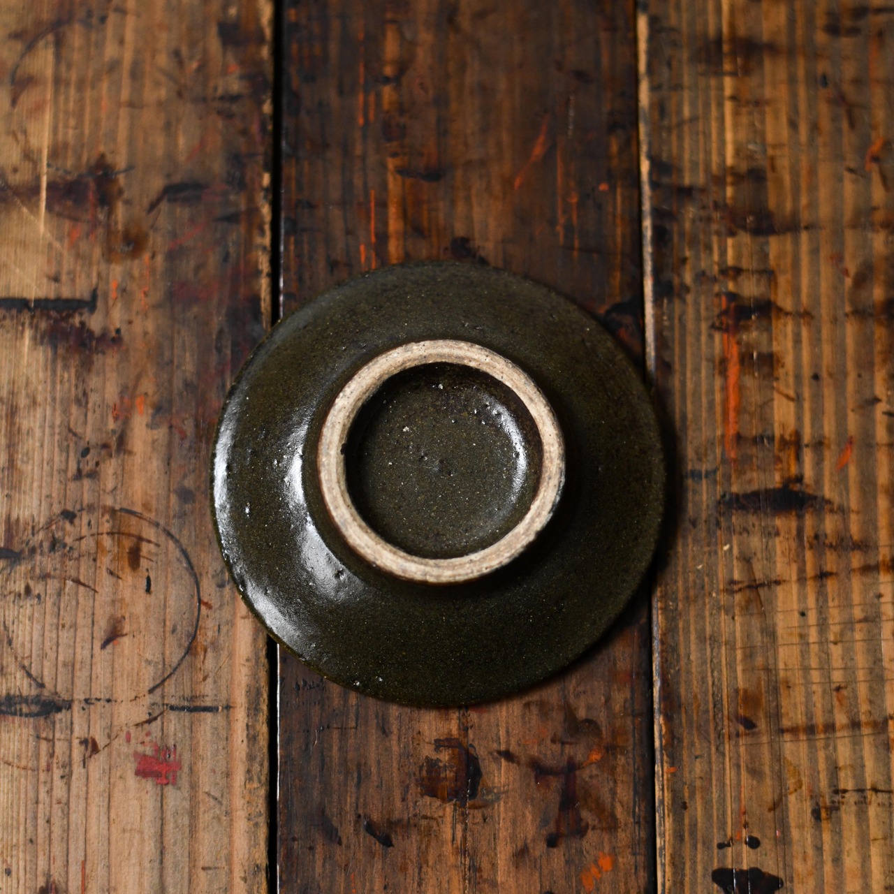 照屋窯　3.5寸皿（点打）