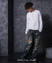 ◆ラメ加工 レタリングロゴ L/S Tee◆rp-26102