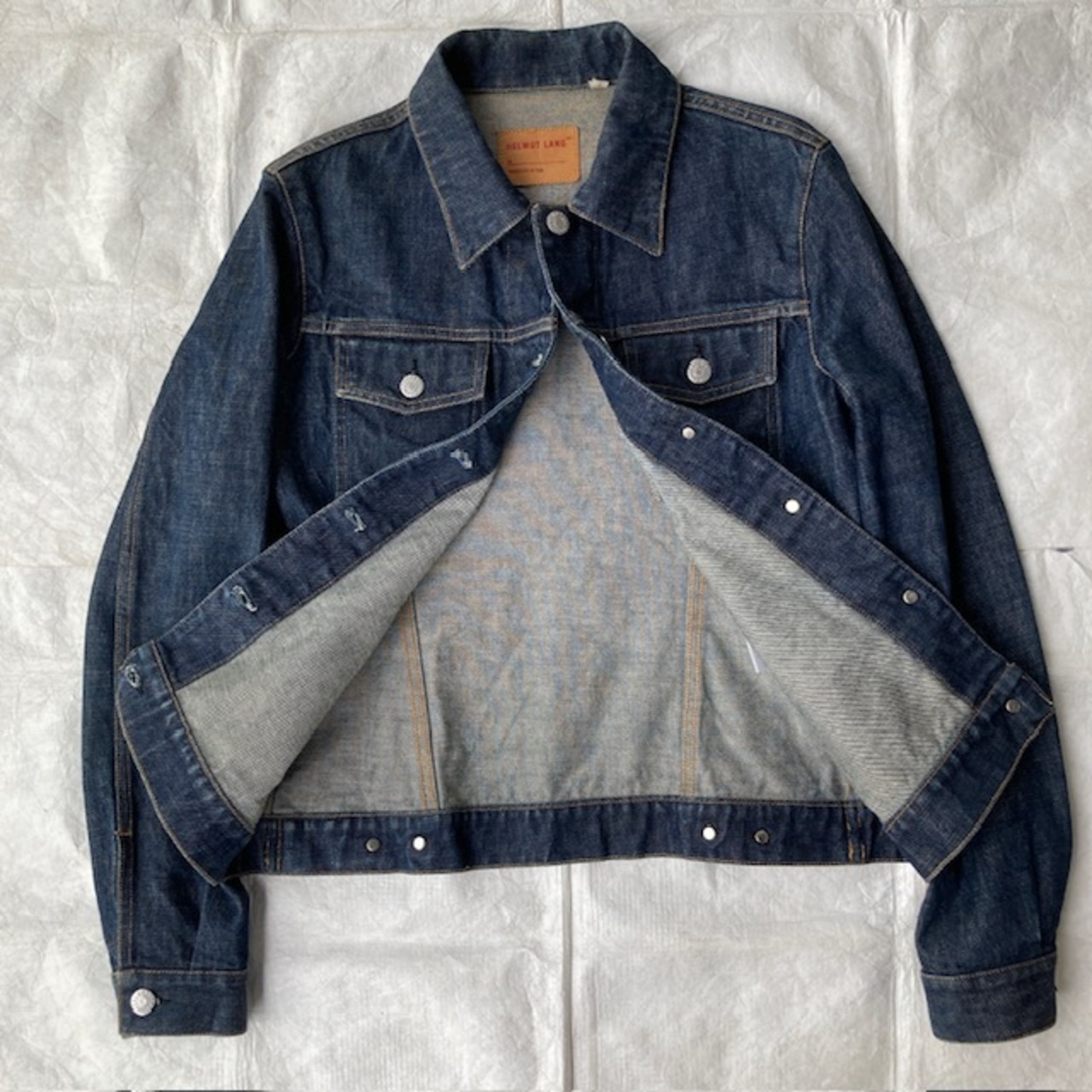Helmut Lang ヘルムートラング デニムジャケット トラッカー 本人期 98年 インディゴ イタリア製 ヴィンテージ古着 42