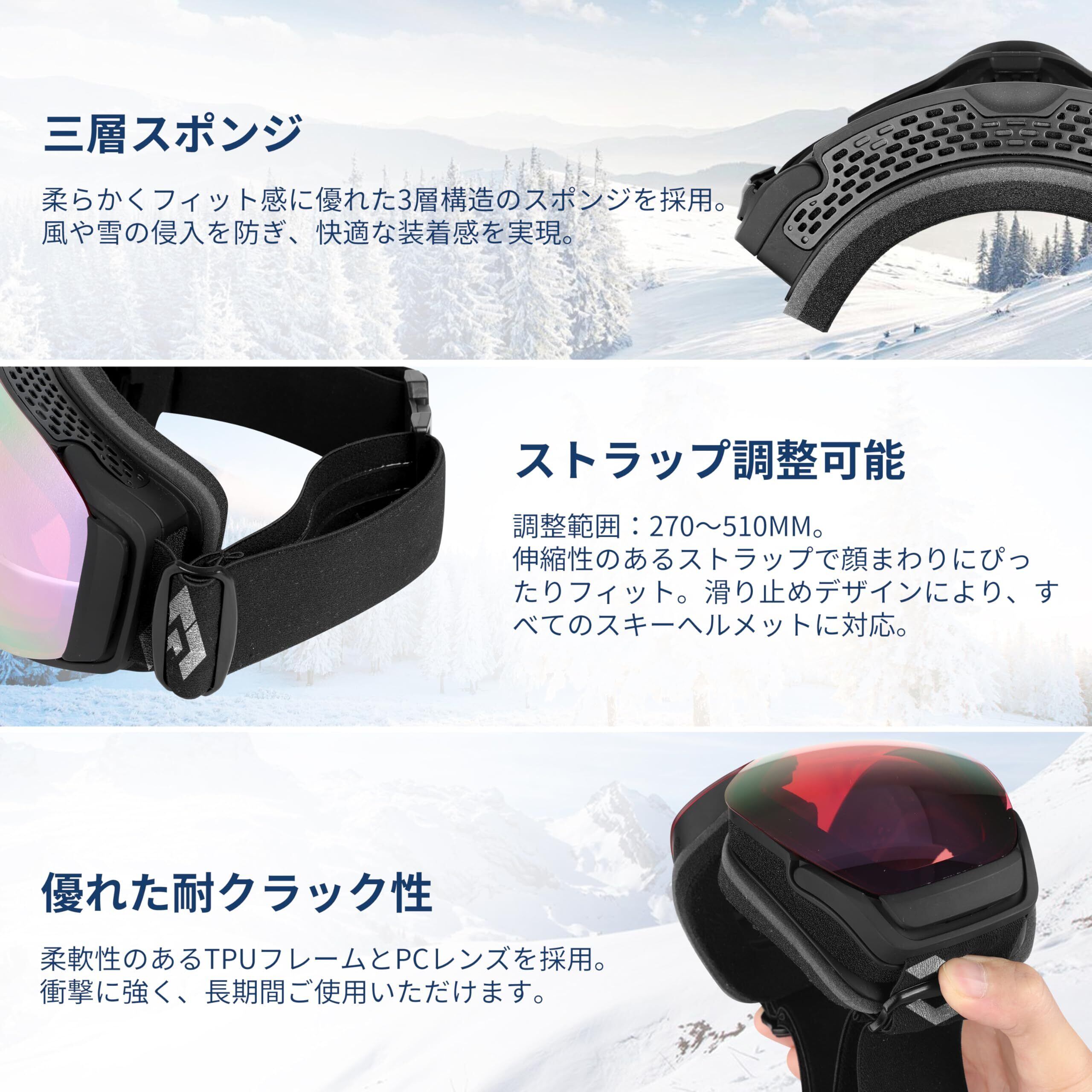SeasonLab] スキーゴーグル【2025冬新モデル】 磁気レンズ交換式